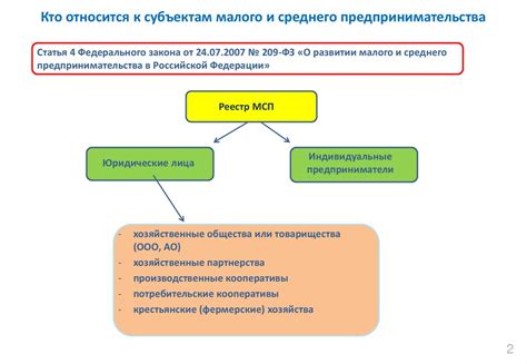 Роль документа о включении юридического лица в реестр субъектов малого предпринимательства