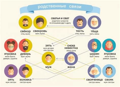 Связи семьи и родственников