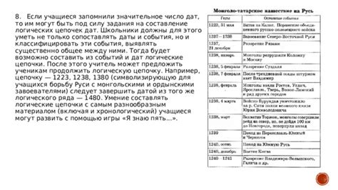 Составление последовательностей и цепочек с помощью логического мышления