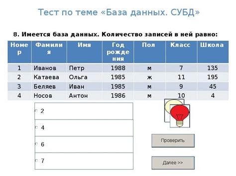 Сотрудничество эксперта по базам данных с преподавателями автошколы