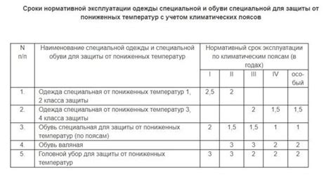 Сроки эксплуатации СИЗ