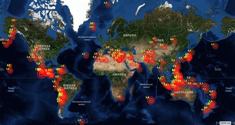 Статистика и география сейсмической активности в восьмидесятых