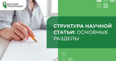 Структура научной статьи по педагогике: важные разделы и ключевые компоненты