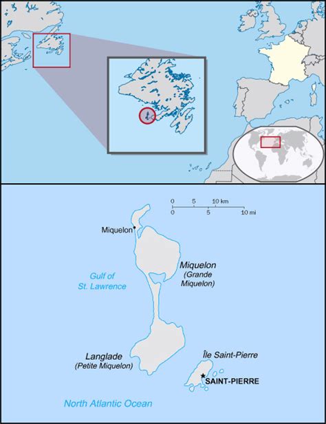 Таинства глубин: Географическое положение Сан-Пьер и Микелона