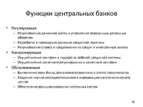 Управление денежным предложением и роль Центрального финансового института в этом процессе