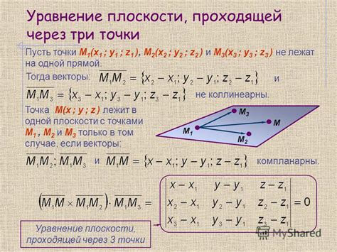 Условия наличия возможности создания окружности через три точки на плоскости