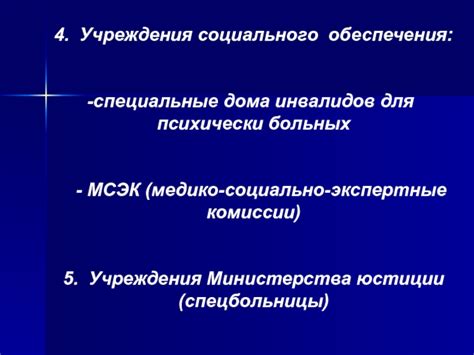 Условия пребывания в учреждении для психически больных: организация и методы лечения