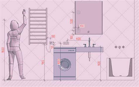 Учет эргономики: оптимальная высота размещения электророзеток в ванных помещениях