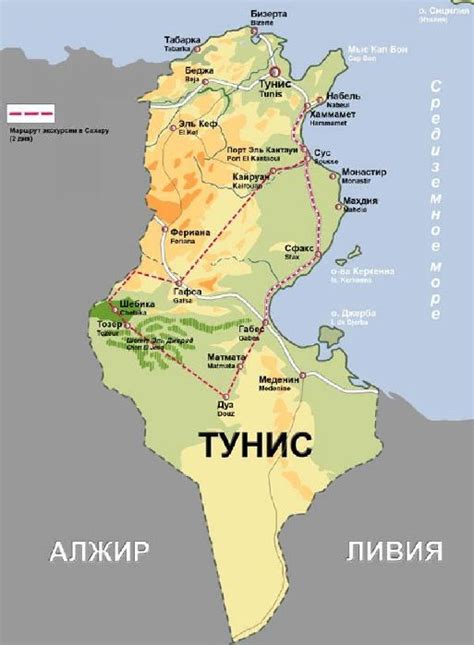 Физические особенности границы Туниса