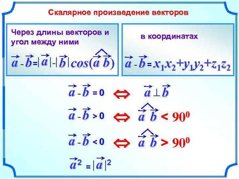 Формула скалярного произведения: содержание и суть