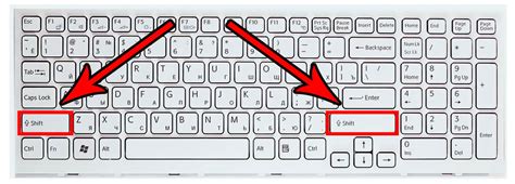 Функциональность клавиши Shift на клавиатуре ноутбука Hewlett-Packard