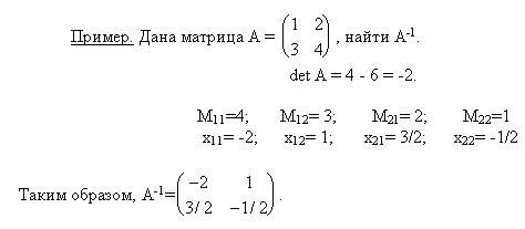 Шаг 3: Вычисление обратной матрицы с помощью алгебраического дополнения