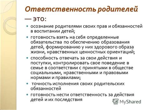 Элементарное владение правилами и осознание своих обязанностей