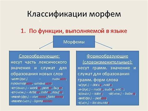  Значения и функции морфемы: семантический анализ в языке 