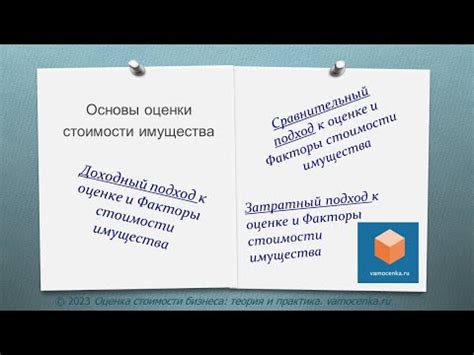  Используемые инструменты и подходы в определении стоимости имущества 