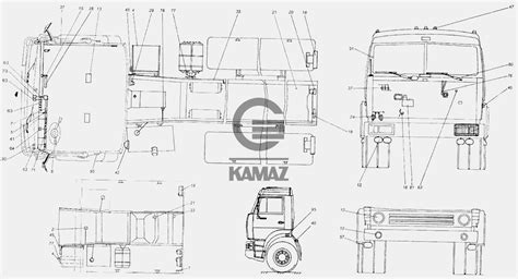  Наклейка, расположенная на раме автомобиля КамАЗ 43114
