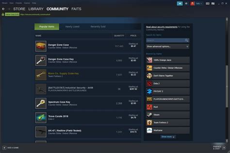 Steam Community Market - надежный и популярный выбор